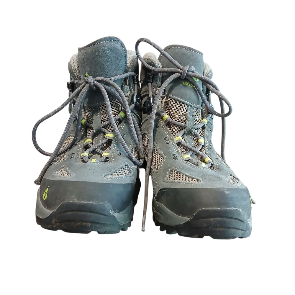 Vasque Breez 2.0 Waterproof Hiking Boots Kids Size 6M Gray With Green